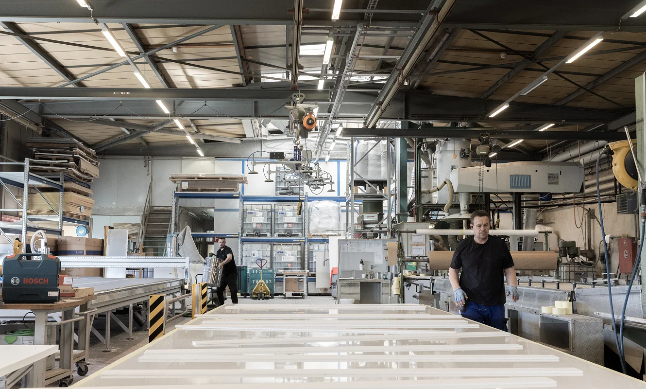 Fotoshooting bei der Coratec AG: Materialoberfläche im Detail