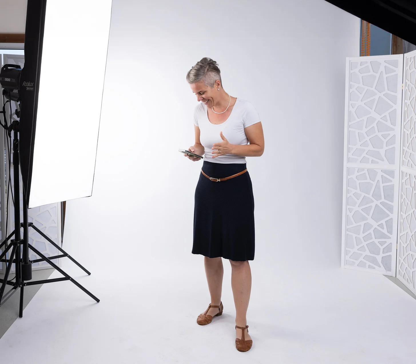 Anita Fiechter im Fotostudio bei diffrent digital in Pratteln